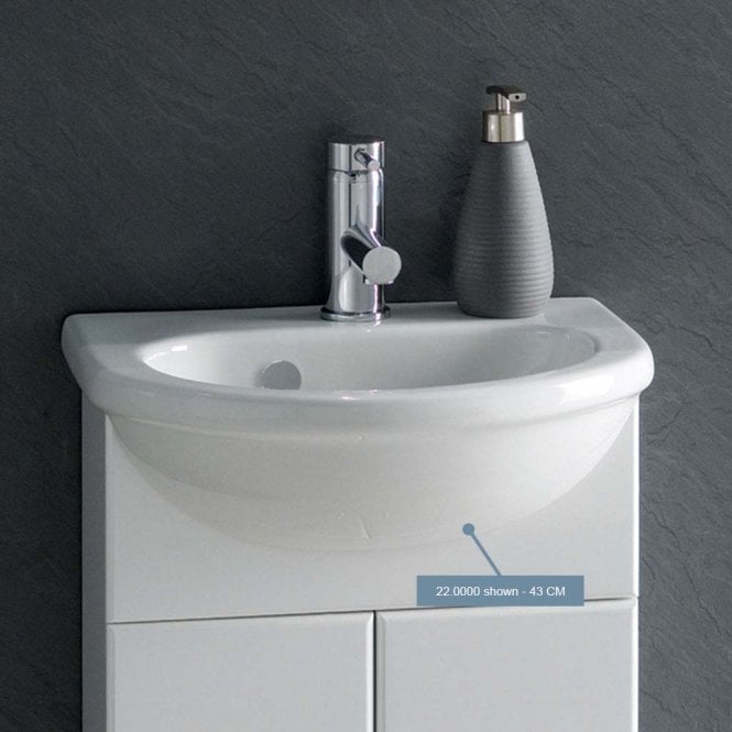 Eastbrook  Madrid 60cm 1 Tap Hole Ceramic Top White   22.0001