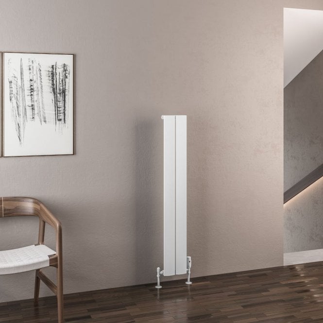 Eastbrook  Malmesbury 1200mm x 185mm Aluminium Radiator Matt White   89.0935