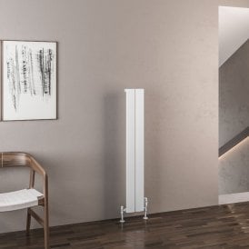 Eastbrook Malmesbury 1200mm x 185mm Aluminium Radiator Matt White   89.0935