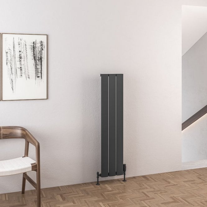 Eastbrook  Malmesbury 1200mm x 280mm Aluminium Radiator Matt Anthracite   89.0969