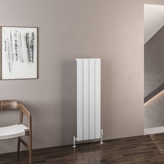 Eastbrook  Malmesbury 1200mm x 375mm Aluminium Radiator Matt White   89.0937