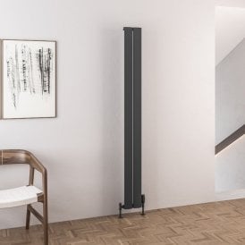 Eastbrook Malmesbury 1800mm x 185mm Aluminium Radiator Matt Anthracite   89.0278
