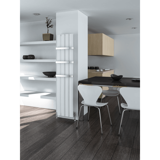 Eastbrook  Malmesbury 1800mm x 185mm Aluminium Radiator Matt White   89.0277