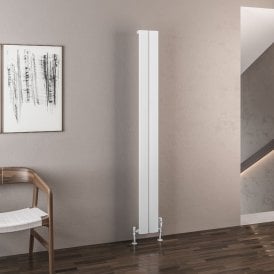 Eastbrook Malmesbury 1800mm x 185mm Aluminium Radiator Matt White   89.0277
