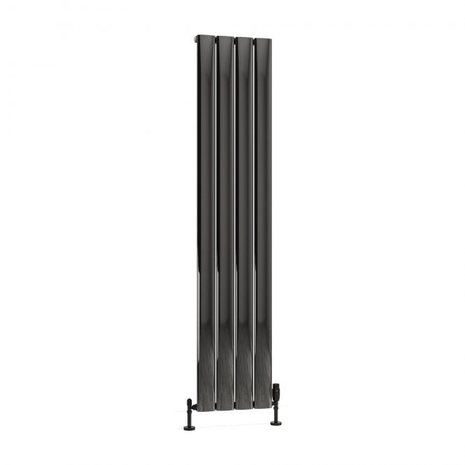 Eastbrook  Malmesbury 1800mm x 375mm Aluminium Radiator Black Effect   89.1777