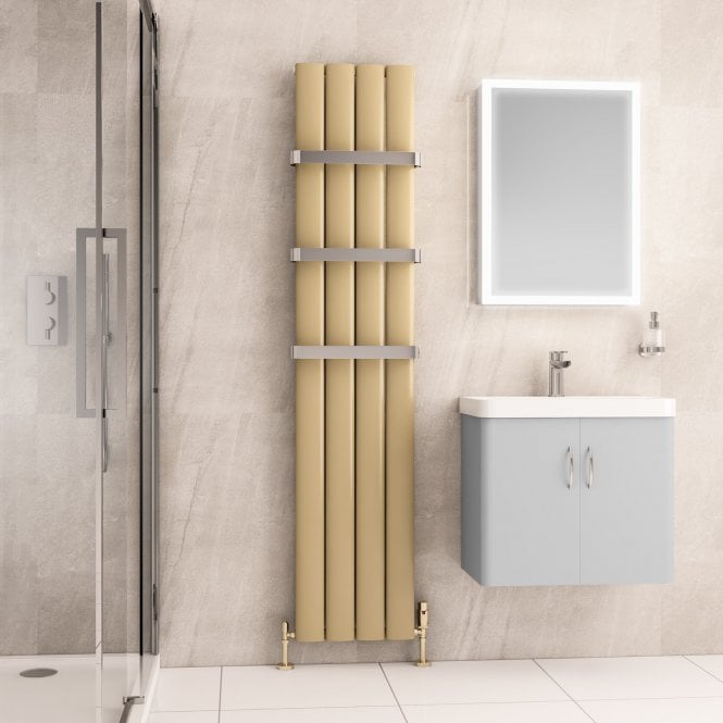 Eastbrook  Malmesbury 1800mm x 375mm Aluminium Radiator Brass Effect   89.1769