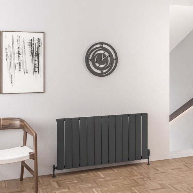 Eastbrook  Malmesbury 600mm x 1230mm Aluminium Radiator Matt Anthracite   89.0431