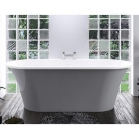 Eastbrook Margravine Grey Freestanding Bath 1660 x 730 x 570mm Inc Waste Grey   33.0002