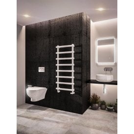 Eastbrook Marlow 1150mm x 500mm Towel Rail Matt White   89.0502