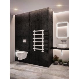 Eastbrook Marlow 850mm x 500mm Towel Rail Matt White   89.0500