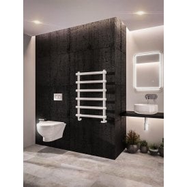 Eastbrook Marlow 850mm x 600mm Towel Rail Matt White   89.0501