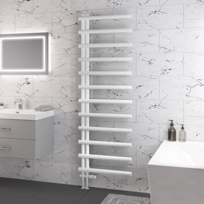 Eastbrook  Marlow E-Style 1750mm x 600mm Towel Rail Matt White   89.0812