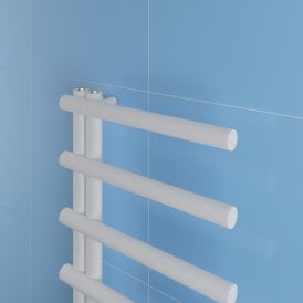 Eastbrook Marlow E-Style 850mm x 500mm Towel Rail Matt White   89.0807