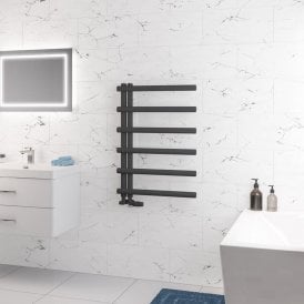 Eastbrook Marlow E-Style 850mm x 600mm Towel Rail Matt Anthracite   89.0814