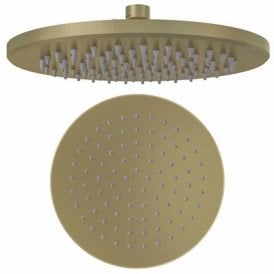 Eastbrook Meriden ABS Shower Round 300mm Easy Cleaning Brushed Brass   98.2107