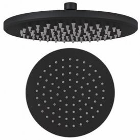 Eastbrook Meriden ABS Shower Round 300mm Easy Cleaning Matt Black   98.2106