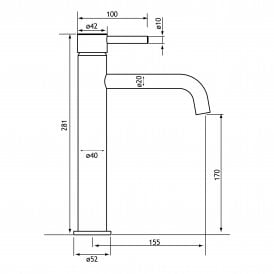 Eastbrook Meriden Basin Mono Inc Waste Brushed Brass   98.2006