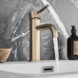 Eastbrook Meriden Basin Mono Inc Waste & Plain Handle Brushed Brass   98.2003