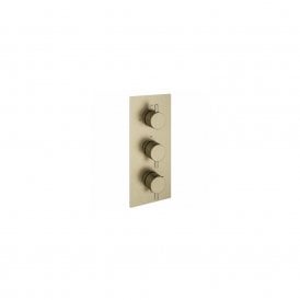 Eastbrook Meriden Concealed Triple Thermostatic Shower Valve Brushed Brass   98.2076