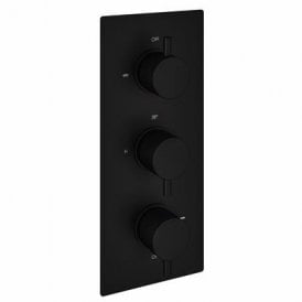 Eastbrook Meriden Concealed Triple Thermostatic Shower Valve Matt Black   98.2075