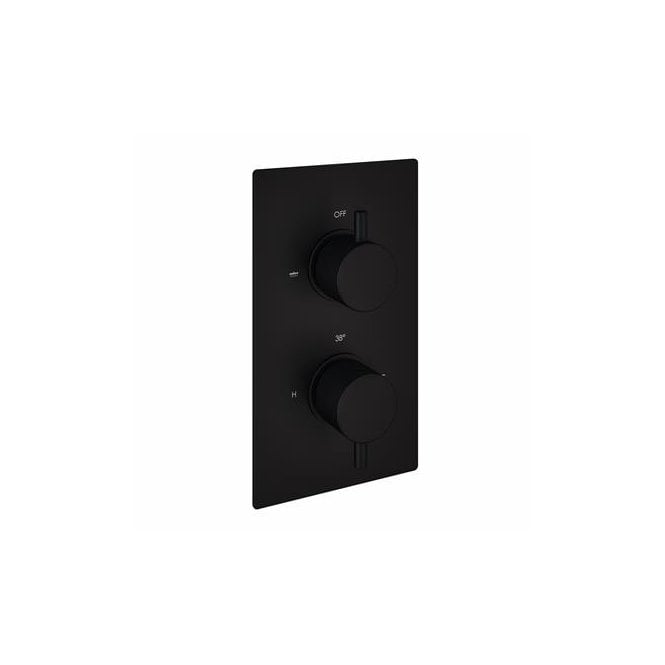 Eastbrook  Meriden Concealed Twin Thermostatic Shower Valve Matt Black   98.2072