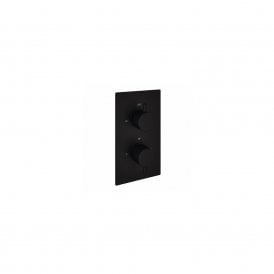 Eastbrook Meriden Concealed Twin Thermostatic Shower Valve Matt Black   98.2072