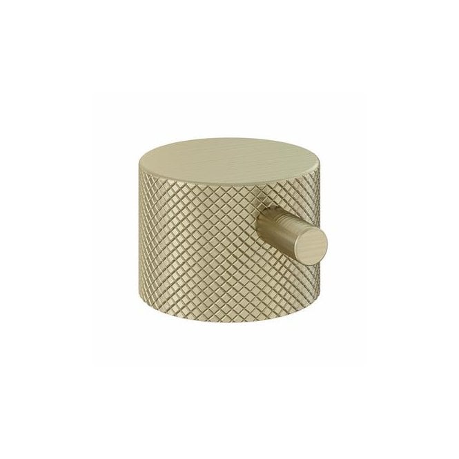 Eastbrook  Meriden Full Knurling Brass Handle With Round Lever For Wall Mounted Thermostatic Shower Valve Brushed Brass   98.2079