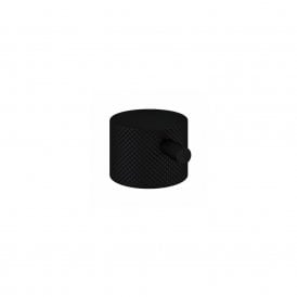 Eastbrook Meriden Full Knurling Brass Handle With Round Lever For Wall Mounted Thermostatic Shower Valve Matt Black   98.2078