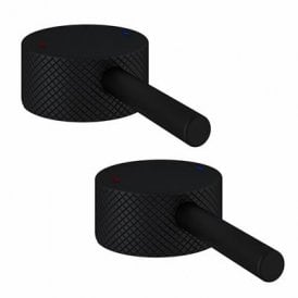 Eastbrook Meriden Full Knurling Brass Single Handle With Round Lever For Freestanding Bath Tap Matt Black   98.2062