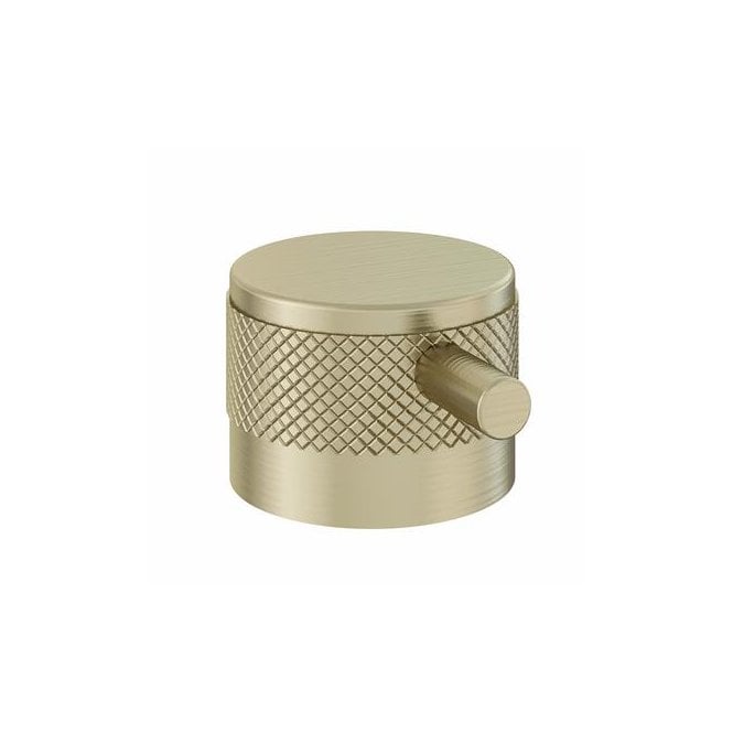 Eastbrook  Meriden Half Knurling Brass Handle With Round Lever For Wall Mounted Thermostatic Shower Valve Brushed Brass   98.2083