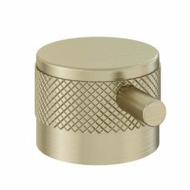 Eastbrook Meriden Half Knurling Brass Handle With Round Lever For Wall Mounted Thermostatic Shower Valve Brushed Brass   98.2083
