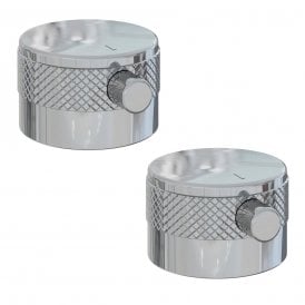 Eastbrook Meriden Half Knurling Brass Pair Handle For Wall Mounted 3TH Basin/Bath Mixer Tap Chrome   98.2054