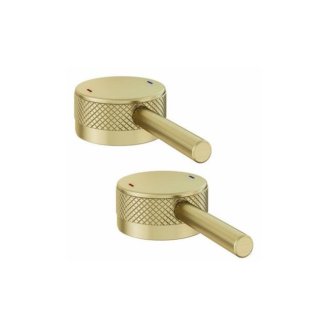 Eastbrook  Meriden Half Knurling Brass Single Handle With Round Lever For Freestanding Bath Tap Brushed Brass   98.2066