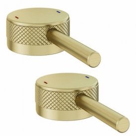 Eastbrook Meriden Half Knurling Brass Single Handle With Round Lever For Freestanding Bath Tap Brushed Brass   98.2066