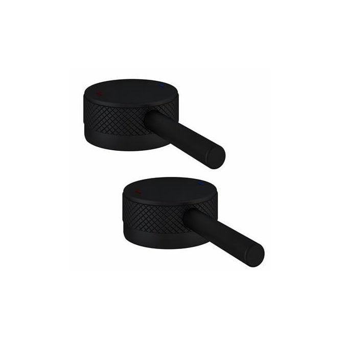 Eastbrook  Meriden Half Knurling Brass Single Handle With Round Lever For Freestanding Bath Tap Matt Black   98.2065