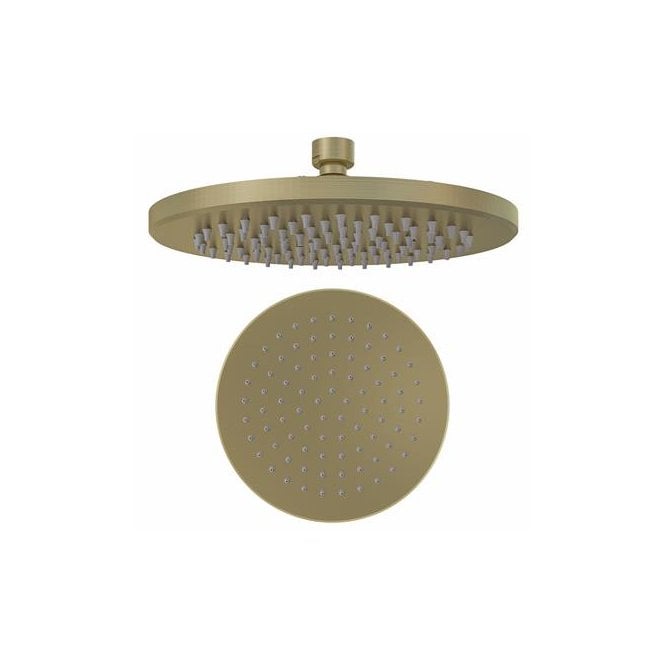 Eastbrook  Meriden Metal Shower Round 250mm Easy Cleaning Brushed Brass   98.2104