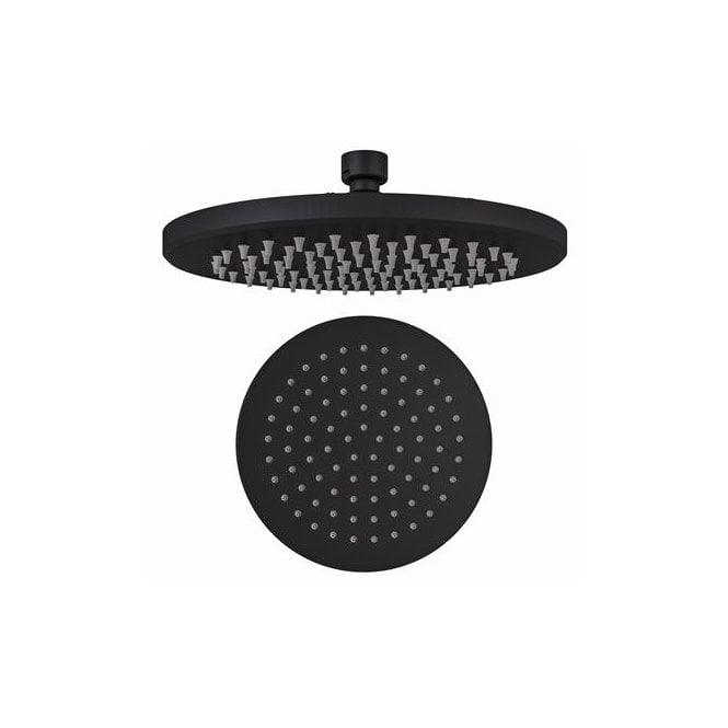 Eastbrook  Meriden Metal Shower Round 250mm Easy Cleaning Matt Black   98.2103