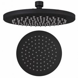 Eastbrook Meriden Metal Shower Round 250mm Easy Cleaning Matt Black   98.2103