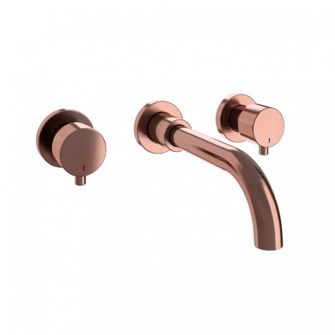 Eastbrook  Meriden Three Hole Wall Mounted Basin Tap Brushed Bronze 98.4019
