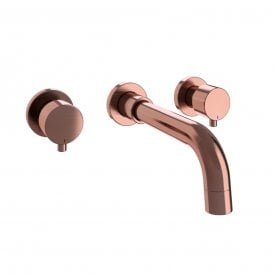 Eastbrook Meriden Three Hole Wall Mounted Bath Tap Brushed Bronze 98.4018