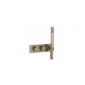 Eastbrook Meriden Two Way Wall Mounted Thermostatic Shower Valve With Handset Brushed Brass   98.2069