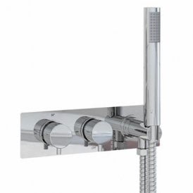 Eastbrook Meriden Two Way Wall Mounted Thermostatic Shower Valve With Handset Chrome   98.2067