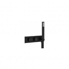 Eastbrook Meriden Two Way Wall Mounted Thermostatic Shower Valve With Handset Matt Black   98.2068