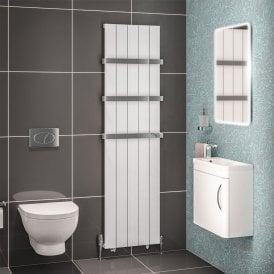 Eastbrook Mersey 1800mm x 470mm Aluminium Radiator Matt White   41.0451