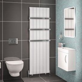 Eastbrook Mersey 1800mm x 565mm Aluminium Radiator Matt White   41.0452