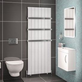 Eastbrook Mersey 1800mm x 660mm Aluminium Radiator Matt White   41.0453