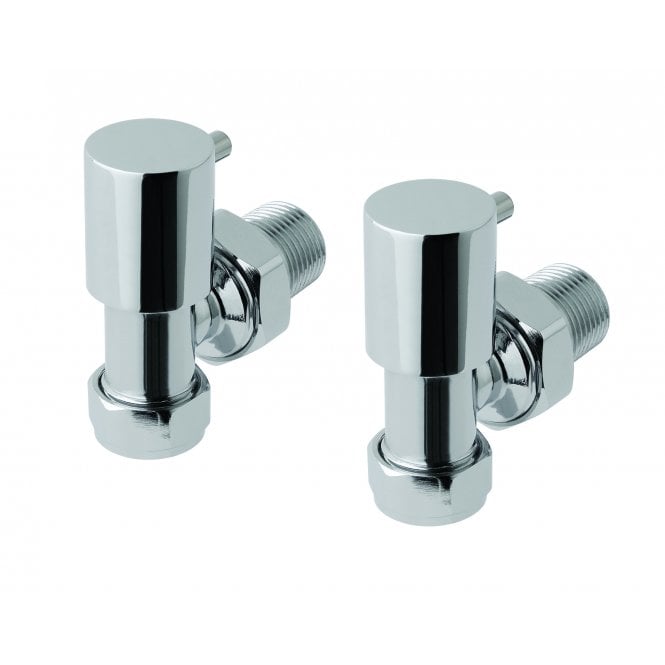 Eastbrook  Minimalist Radiator Valves Angled (Pair) Chrome   41.3004