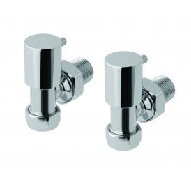 Eastbrook Minimalist Radiator Valves Angled (Pair) Chrome   41.3004