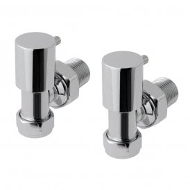 Eastbrook Minimalist Radiator Valves Angled (Pair) Chrome   41.3004