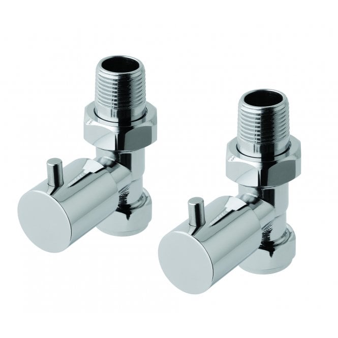 Eastbrook  Minimalist Radiator Valves Straight (Pair) Chrome   41.3005
